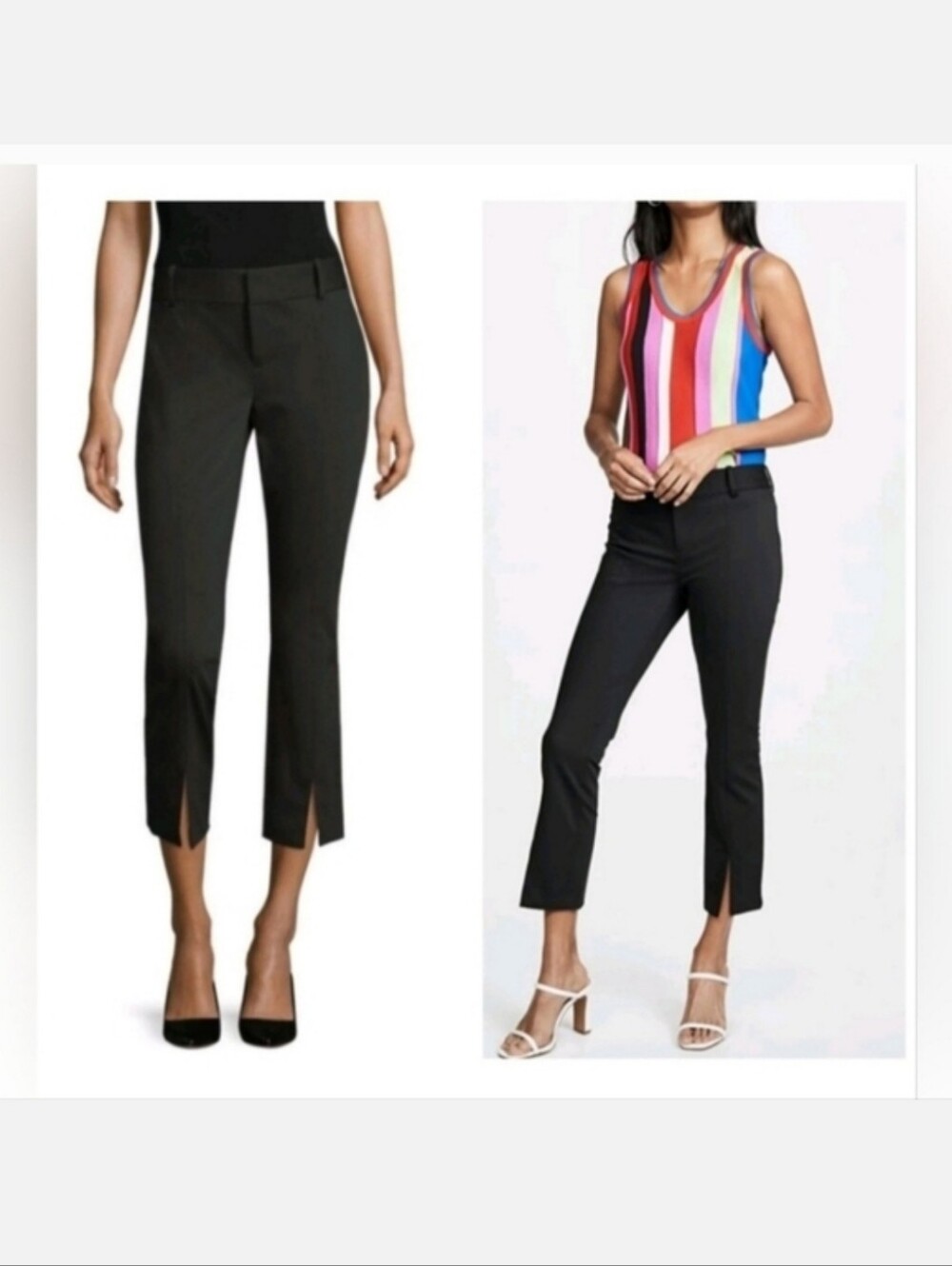 Alice + Olivia stacey front slit ankle pants Size 4